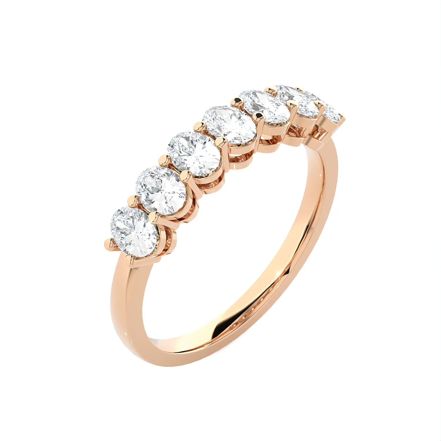 1 ctw Oval Lab Grown Diamond Anniversary Ring