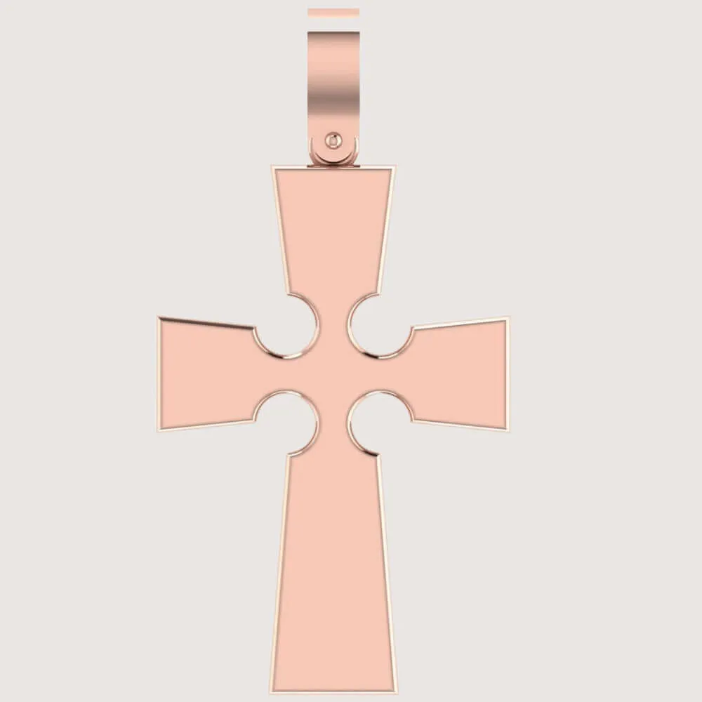 14k Gold Gothic Cross Pendant