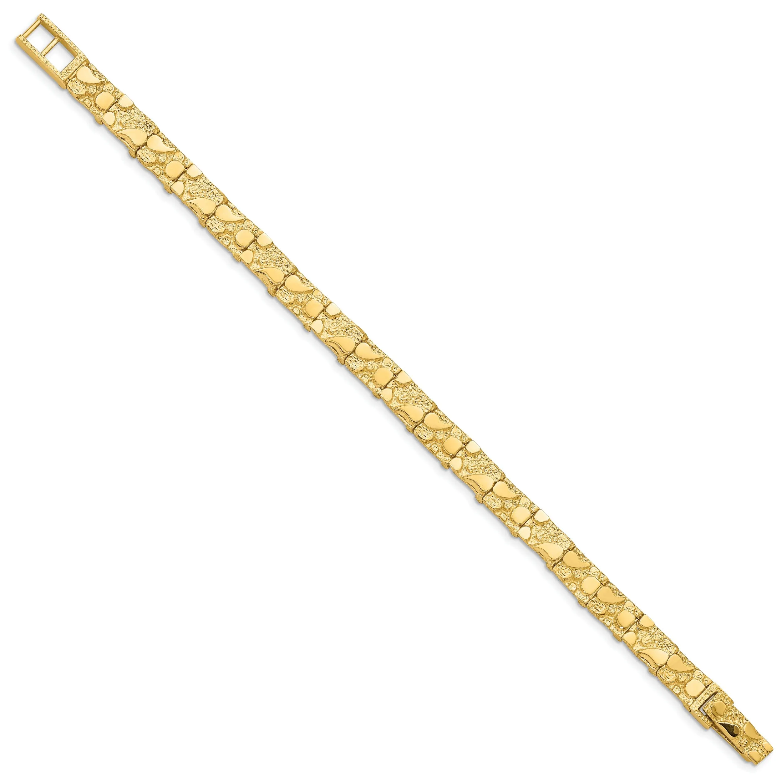 14k Yellow Gold 7.00MM Nugget Bracelet