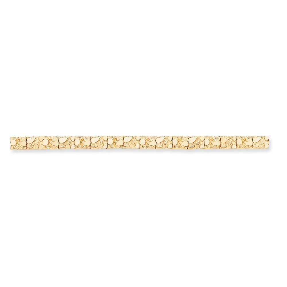 14k Yellow Gold 7.00MM Nugget Bracelet