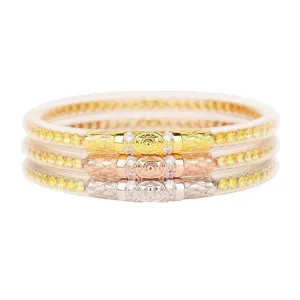 3 Queens All Weather Bangles - Yellow Rose