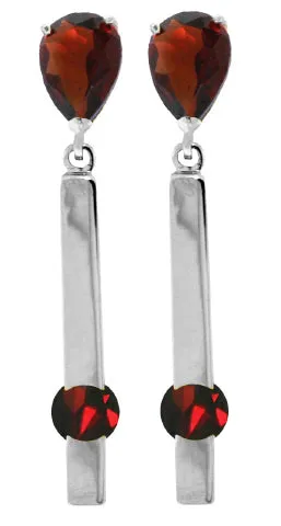 4.25 Carat 14K Solid Yellow Gold Chandelier Earrings Garnet