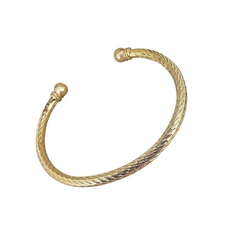 4mm Gold Filled Bonded Twisted Torque Adjustable Bangle