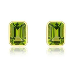 9ct Gold Peridot Earrings - MMCH075-7YPER