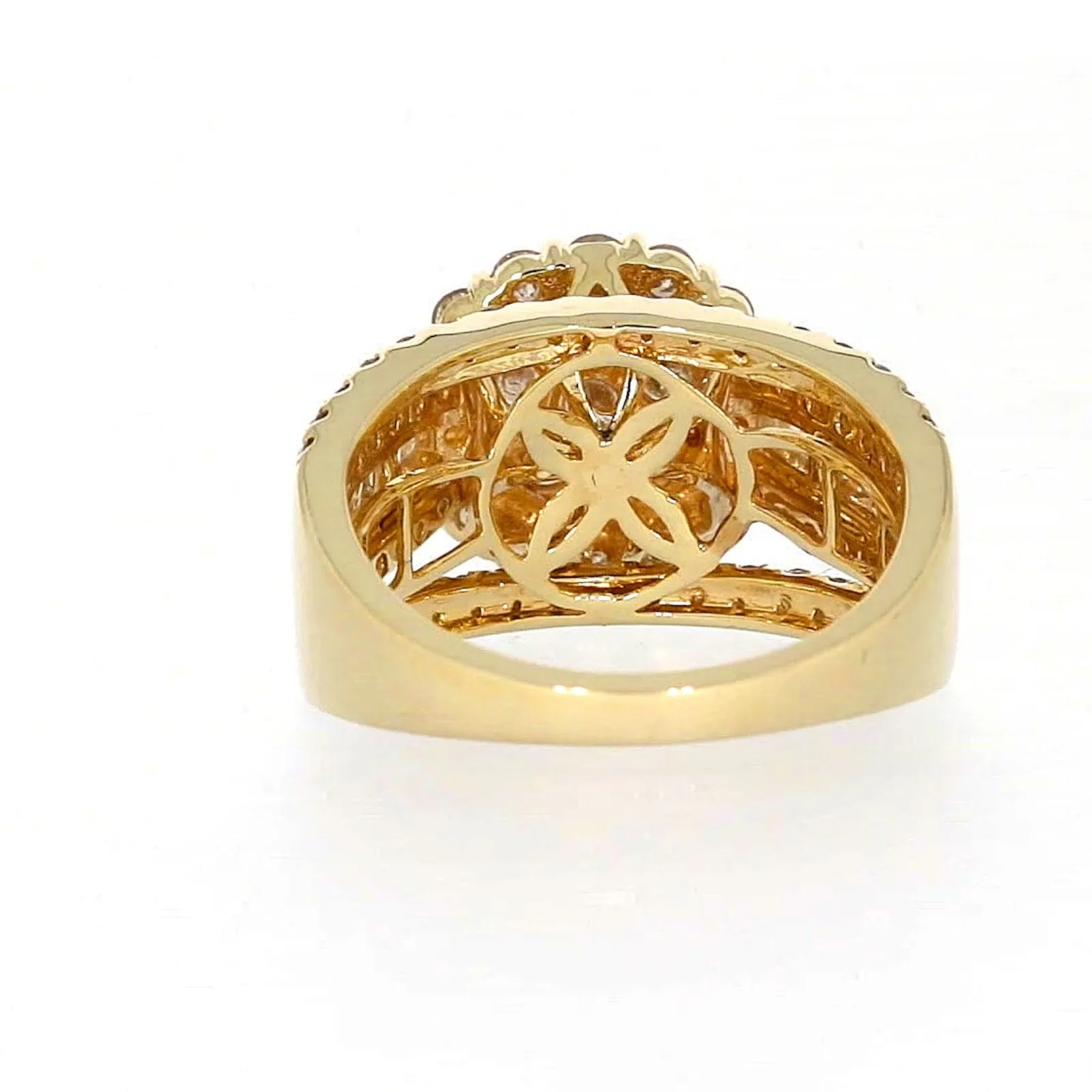 9ct Yellow Gold Round Brilliant Cut with 3 CARAT tw of Diamonds Ring