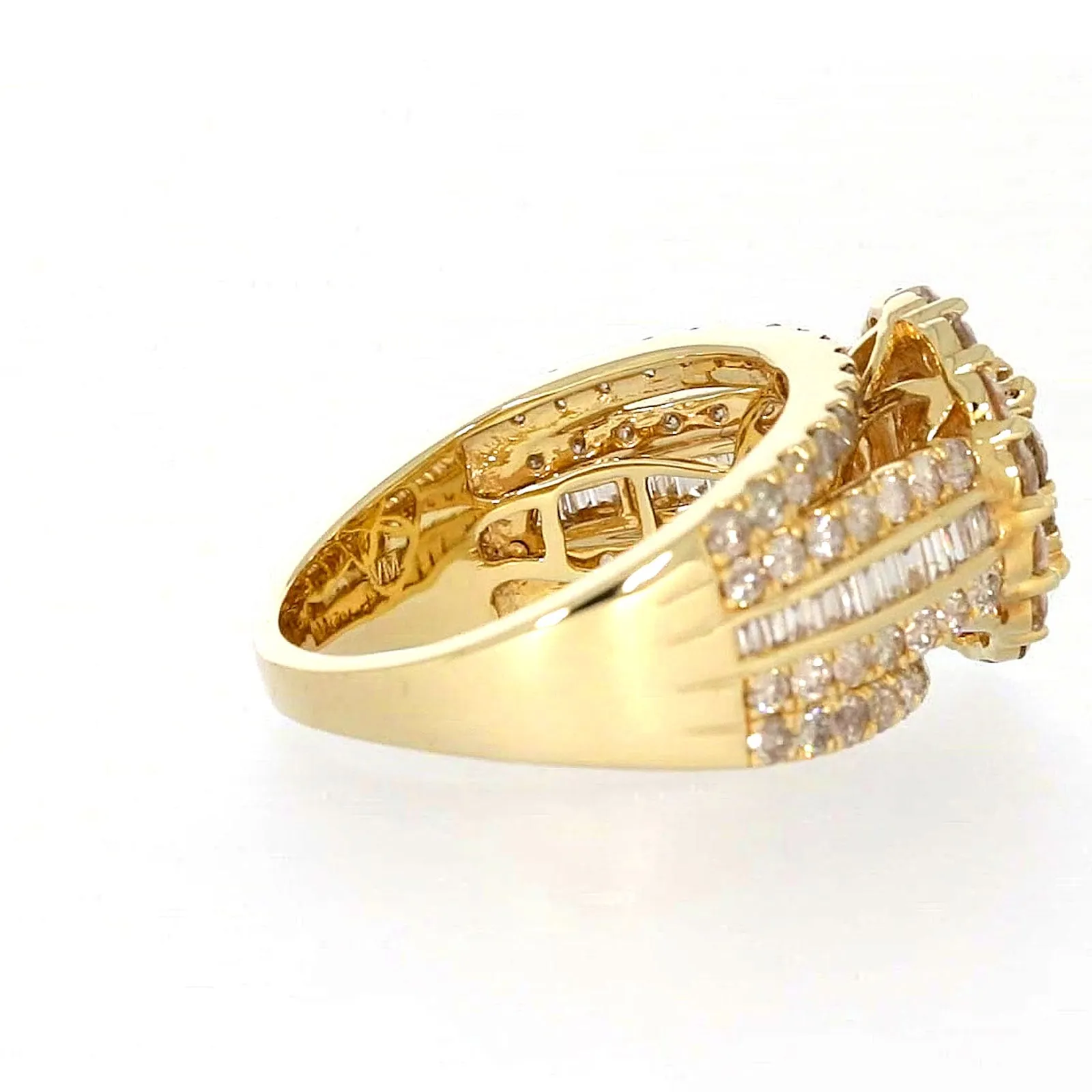 9ct Yellow Gold Round Brilliant Cut with 3 CARAT tw of Diamonds Ring