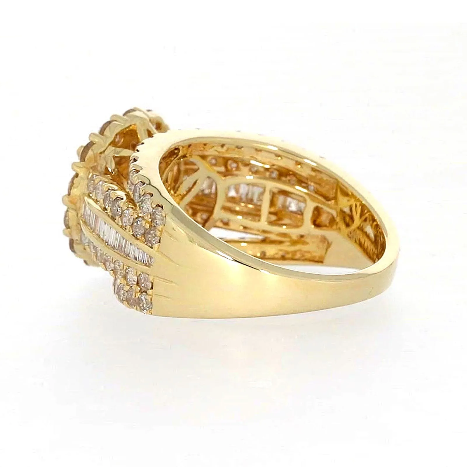 9ct Yellow Gold Round Brilliant Cut with 3 CARAT tw of Diamonds Ring