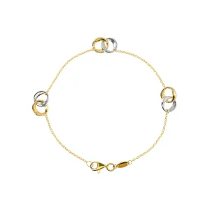 9K Yellow and White Gold Bracelet - WSGD90009.BIC