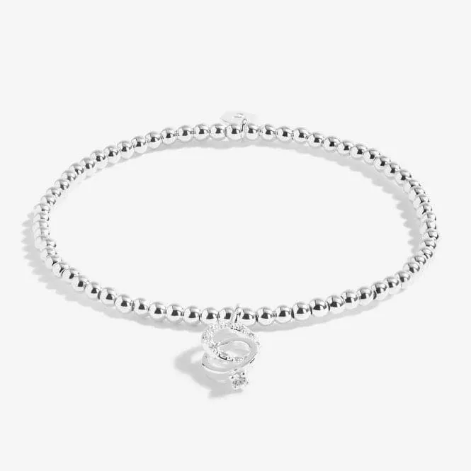 A Little Miss To Mrs! Silver 17.5cm Stretch Bracelet 5236