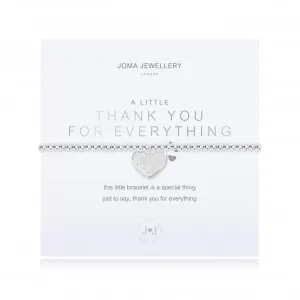 A Little Thank You For Everything Silver 17.5cm Stretch Bracelet 3798