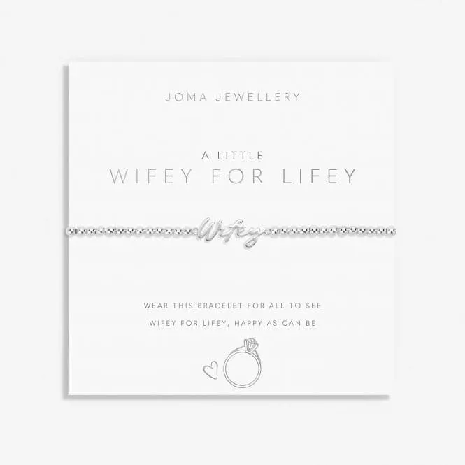 A Little Wifey For Lifey Silver Plated 17.5cm Bracelet 7011