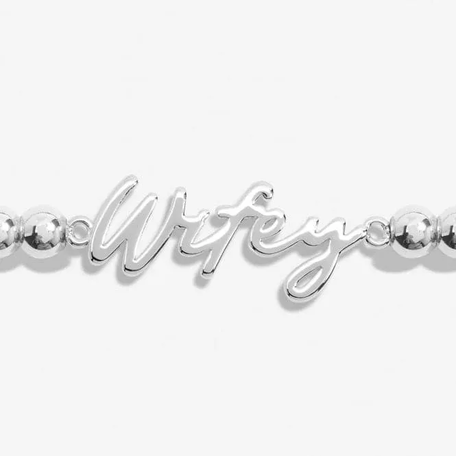 A Little Wifey For Lifey Silver Plated 17.5cm Bracelet 7011