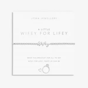 A Little Wifey For Lifey Silver Plated 17.5cm Bracelet 7011