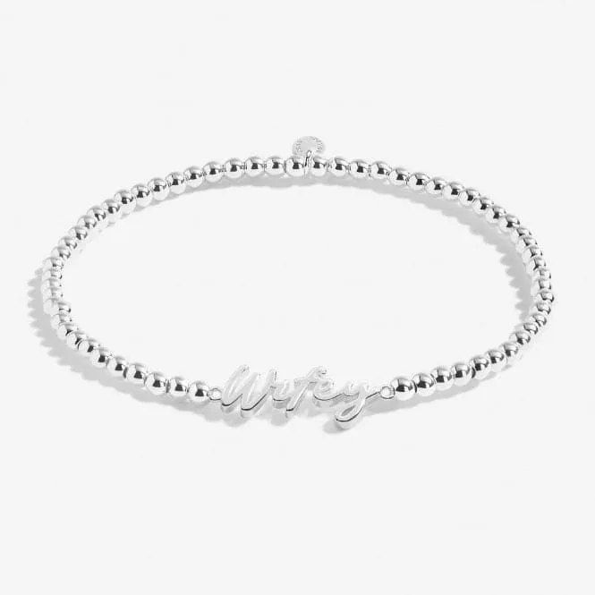 A Little Wifey For Lifey Silver Plated 17.5cm Bracelet 7011