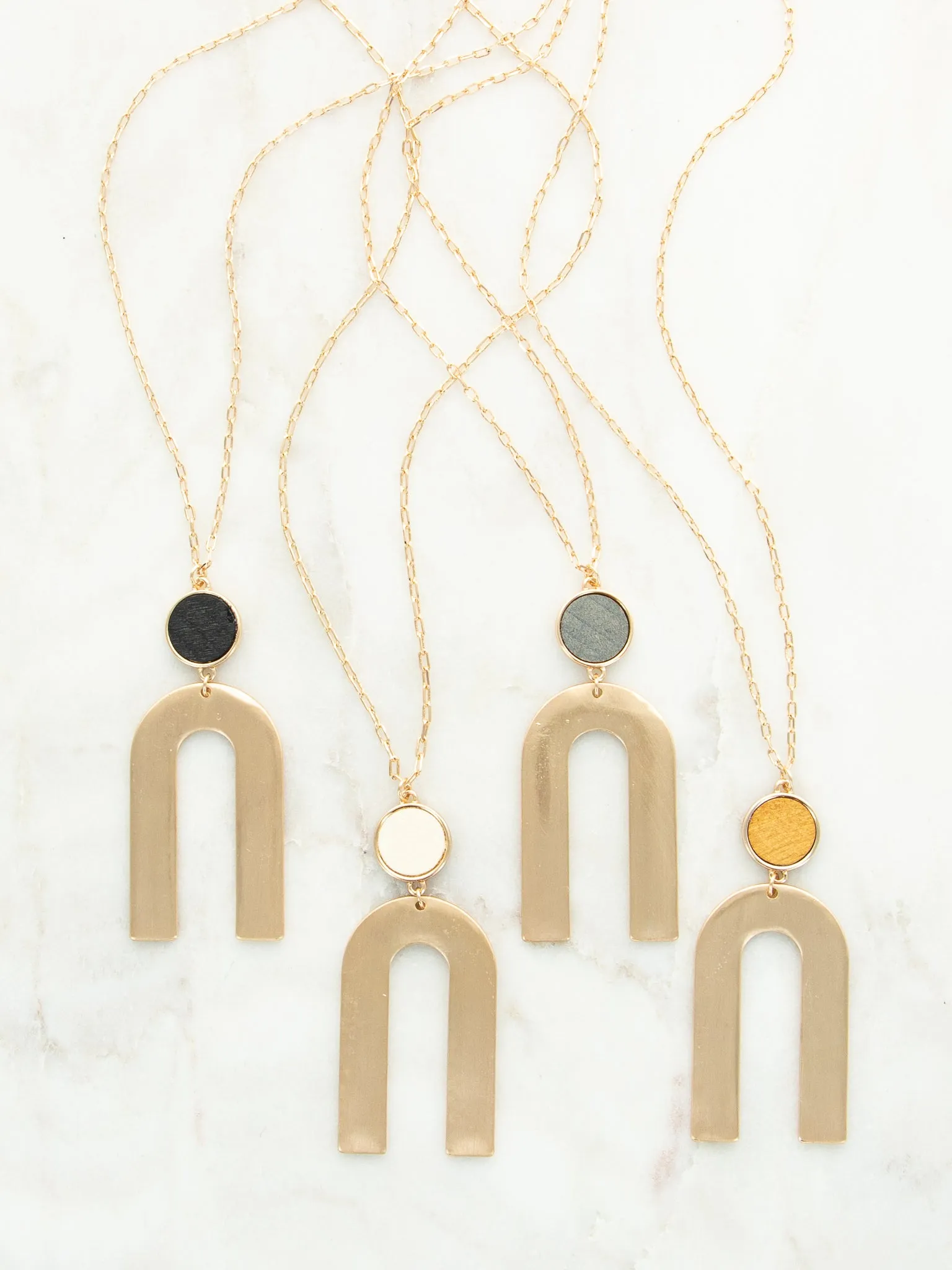 All Eyes On Me Necklace - Light Brown