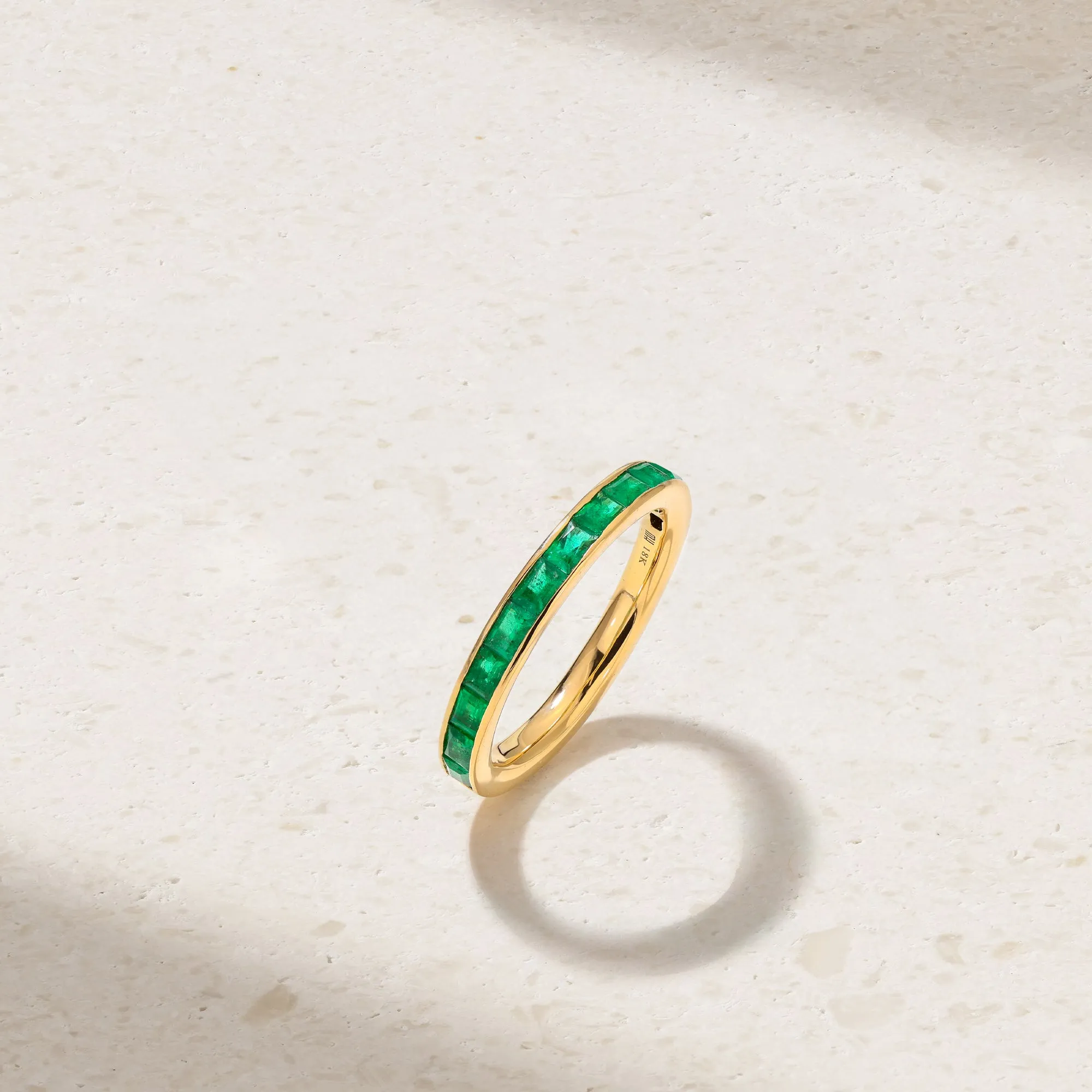 Baguette Emerald Thread Ring