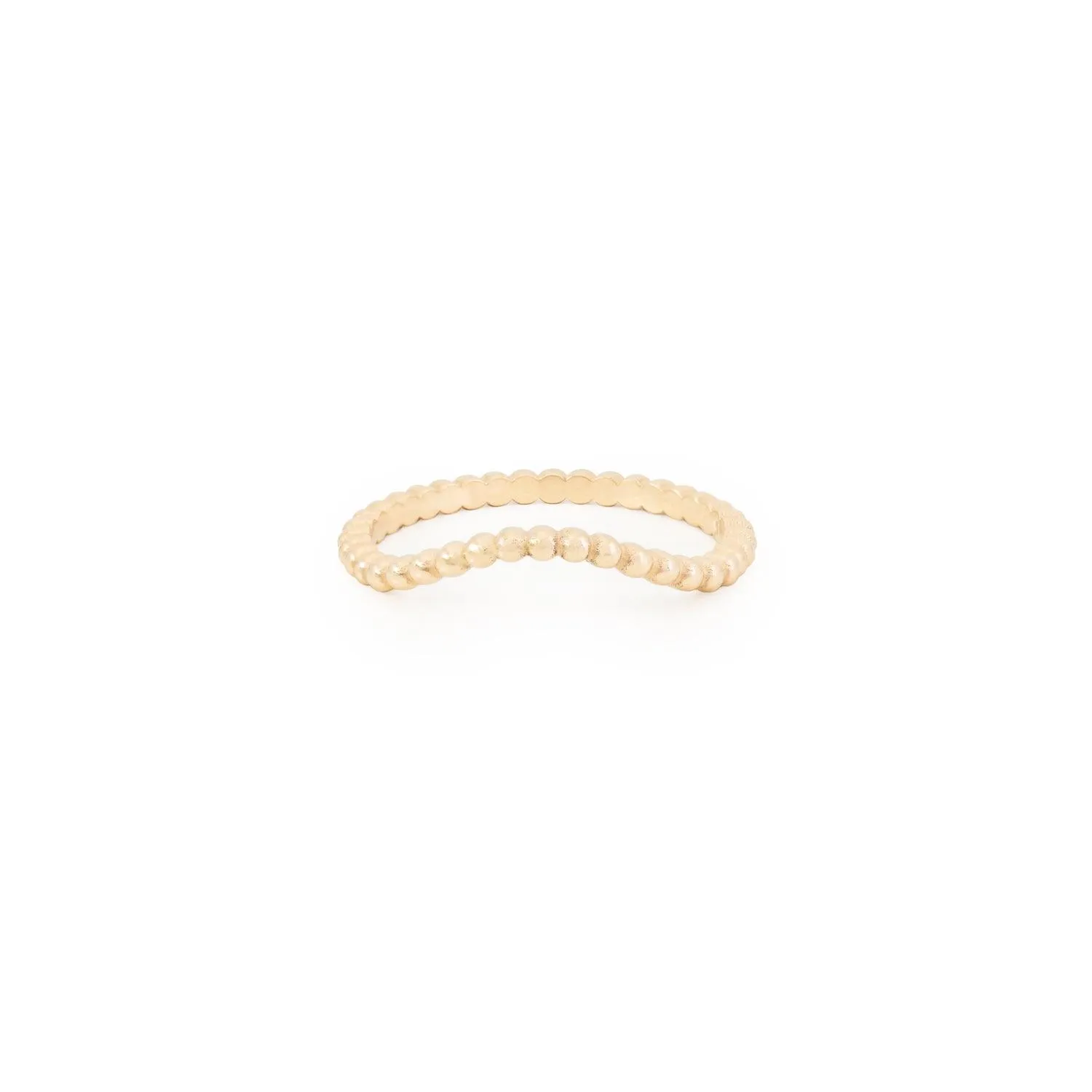 Beaded Contour Band | 14k gold