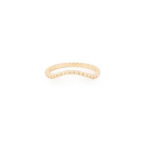 Beaded Contour Band | 14k gold