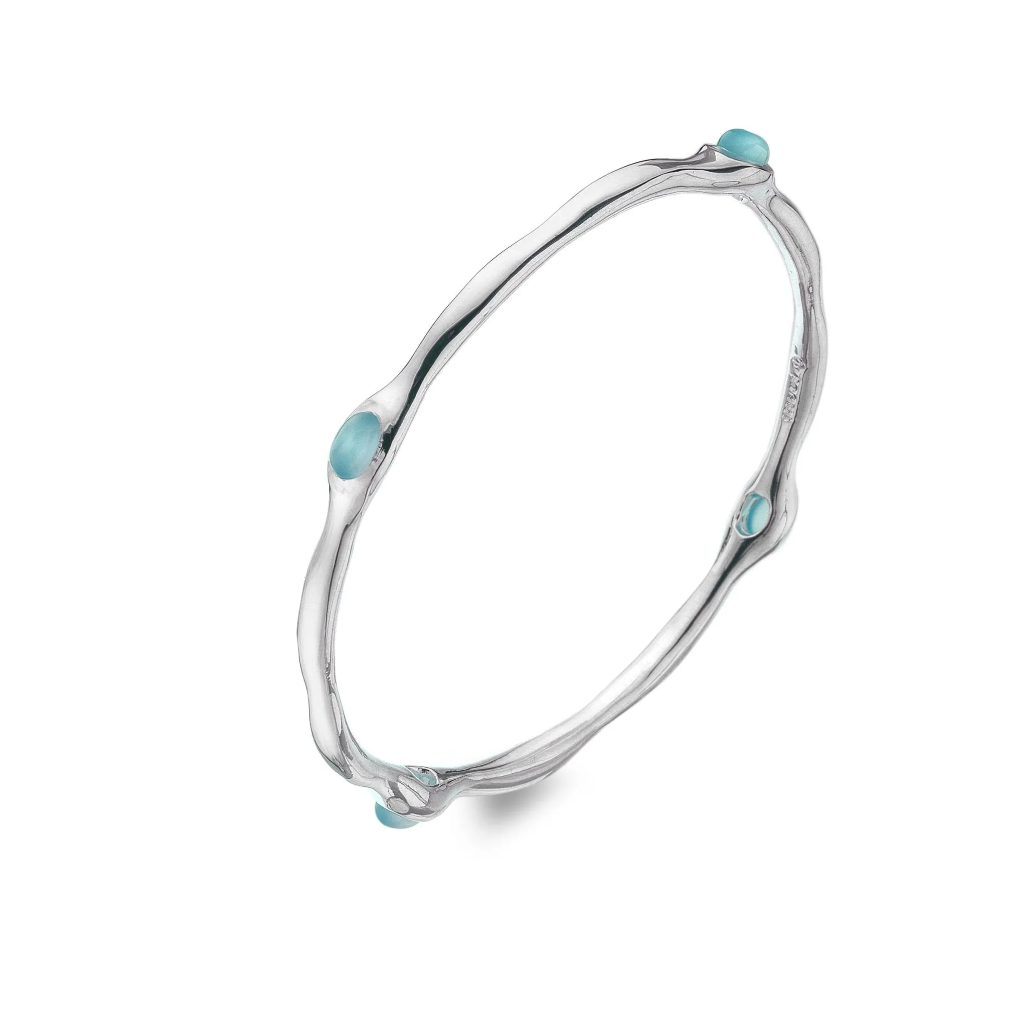 Blue Chalcedony Organic Bangle