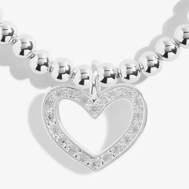 Bridal From the Heart Gift Box Bridesmaid Silver Plated 17.5cm Bracelet 7151