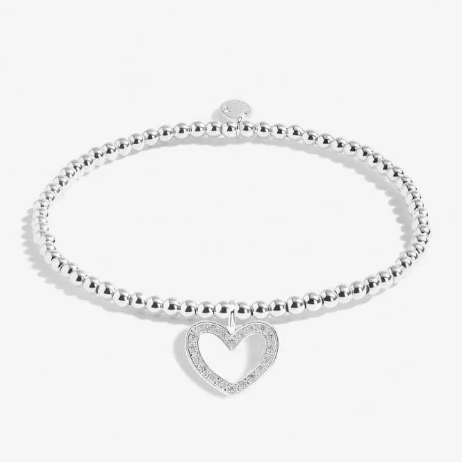 Bridal From the Heart Gift Box Bridesmaid Silver Plated 17.5cm Bracelet 7151