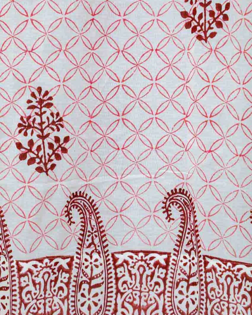 Bunz’s Red Bangles Hand Block Printed Door Curtain | 7 ft x 3.6 ft