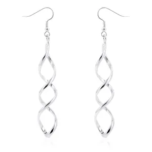 Casilda Silver Twist Dangle Earrings