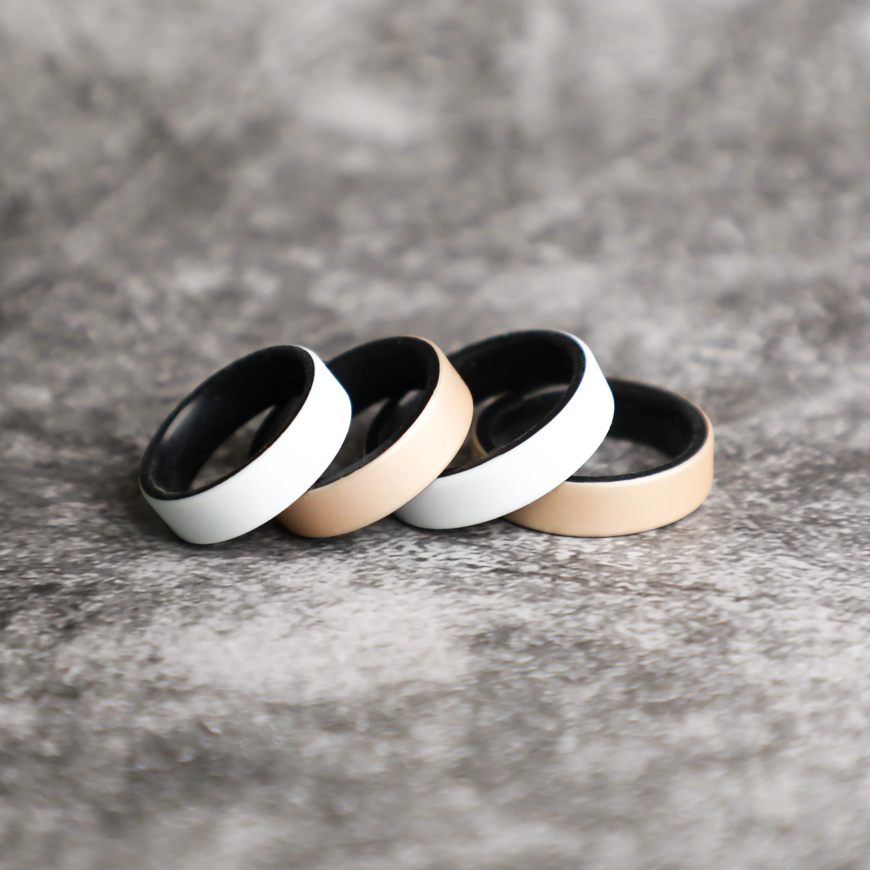 Champagne Gold Dual Layer Breathable Silicone Ring