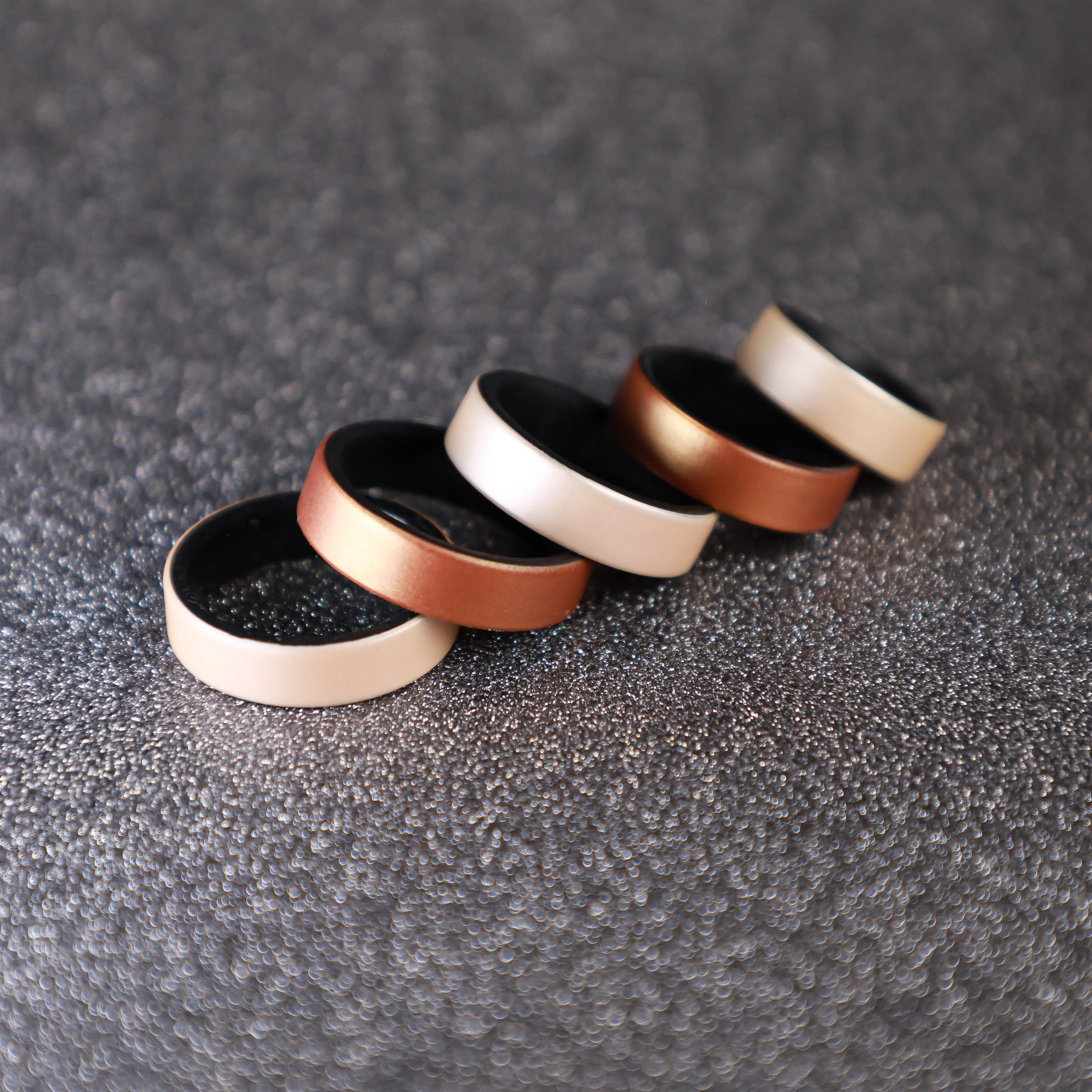 Champagne Gold Dual Layer Breathable Silicone Ring