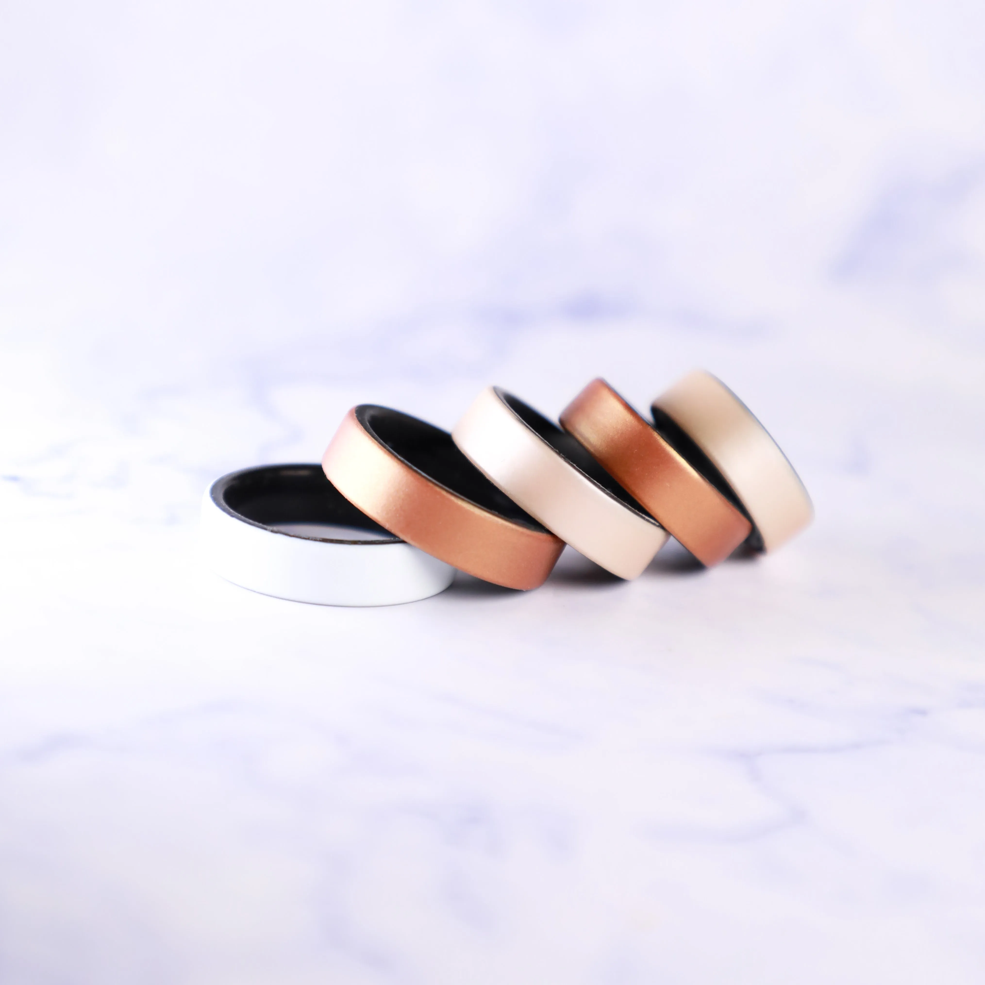 Champagne Gold Dual Layer Breathable Silicone Ring