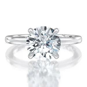 Classic Four Prong Round Cut Solitaire Diamond Engagement Ring