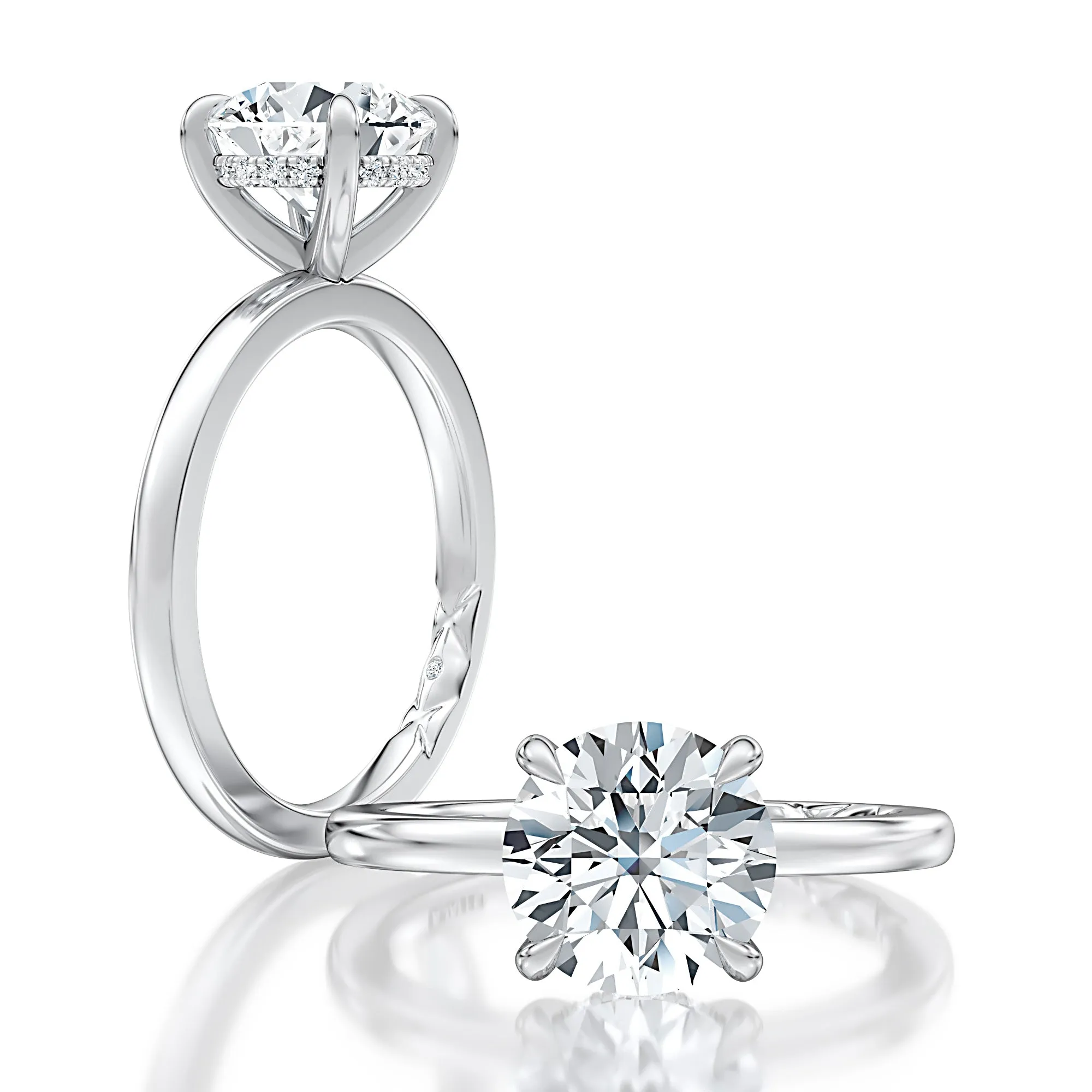 Classic Four Prong Round Cut Solitaire Diamond Engagement Ring