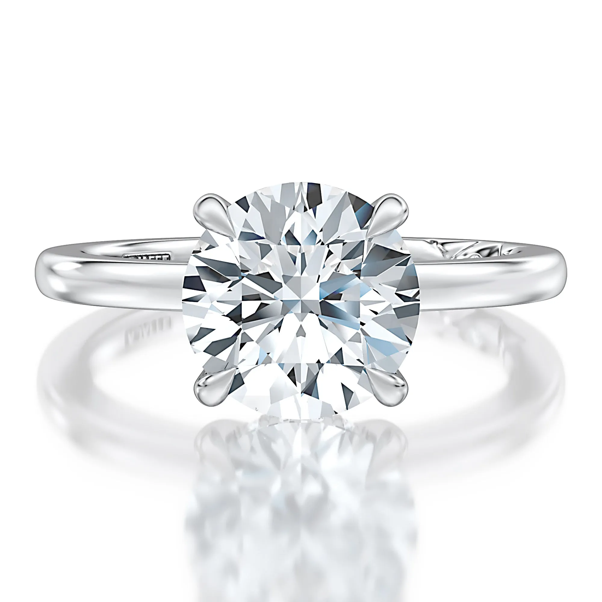 Classic Four Prong Round Cut Solitaire Diamond Engagement Ring