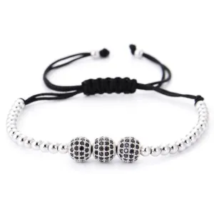 Classy Men Bracelet Triple Platinum