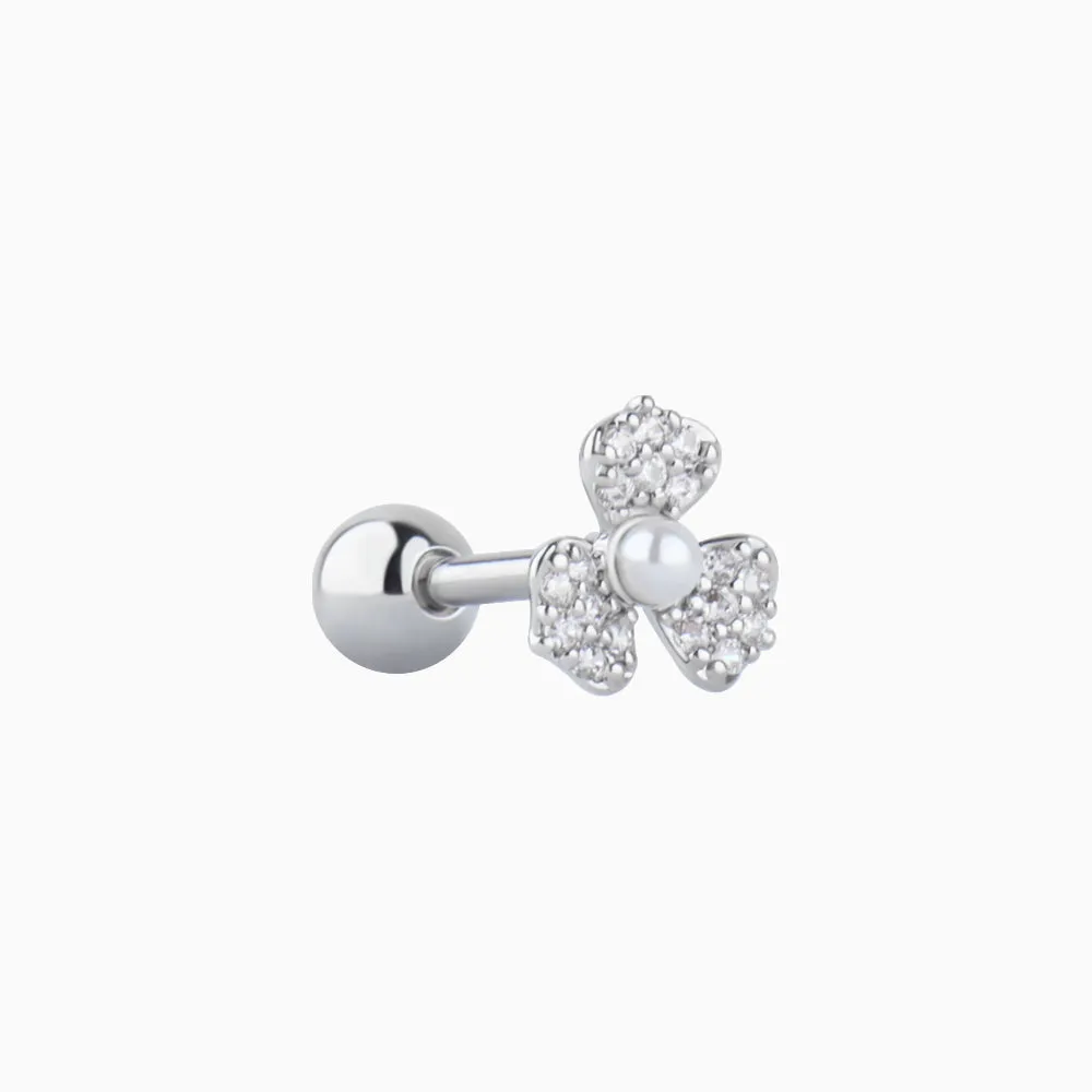 Clover Pearl Stud