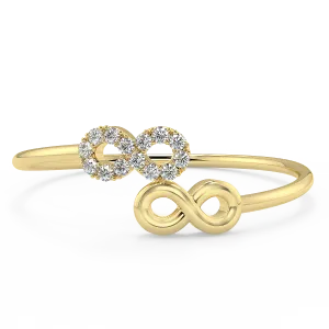 DAINTY DIAMOND DOUBLE INFINITY RING