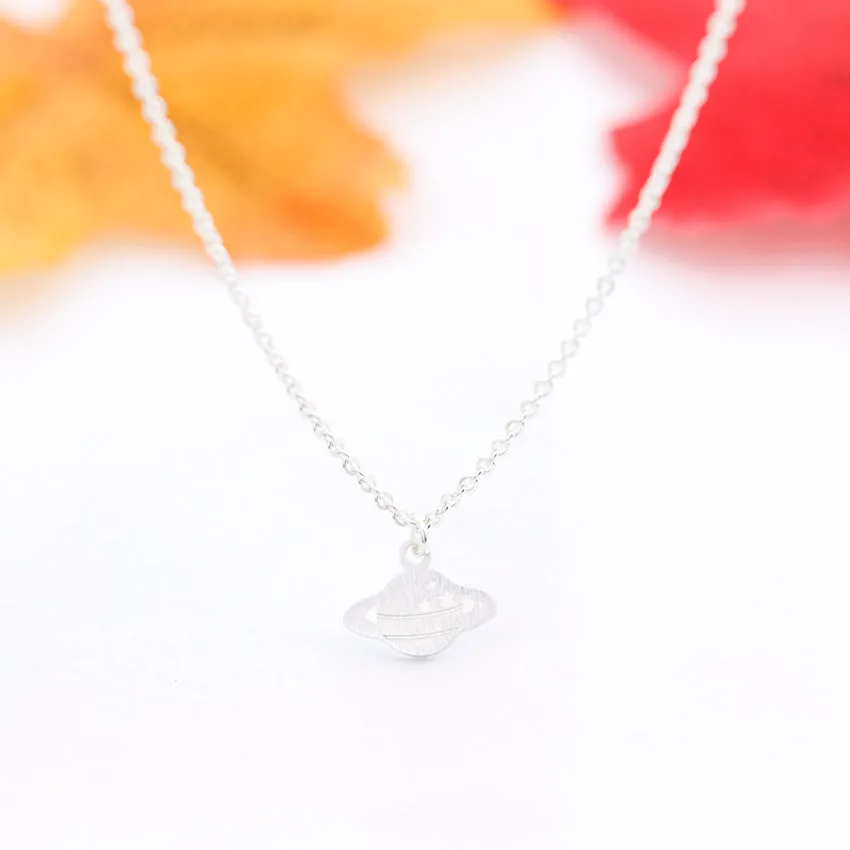 Dainty Star Planet Saturn Pendant Necklaces For