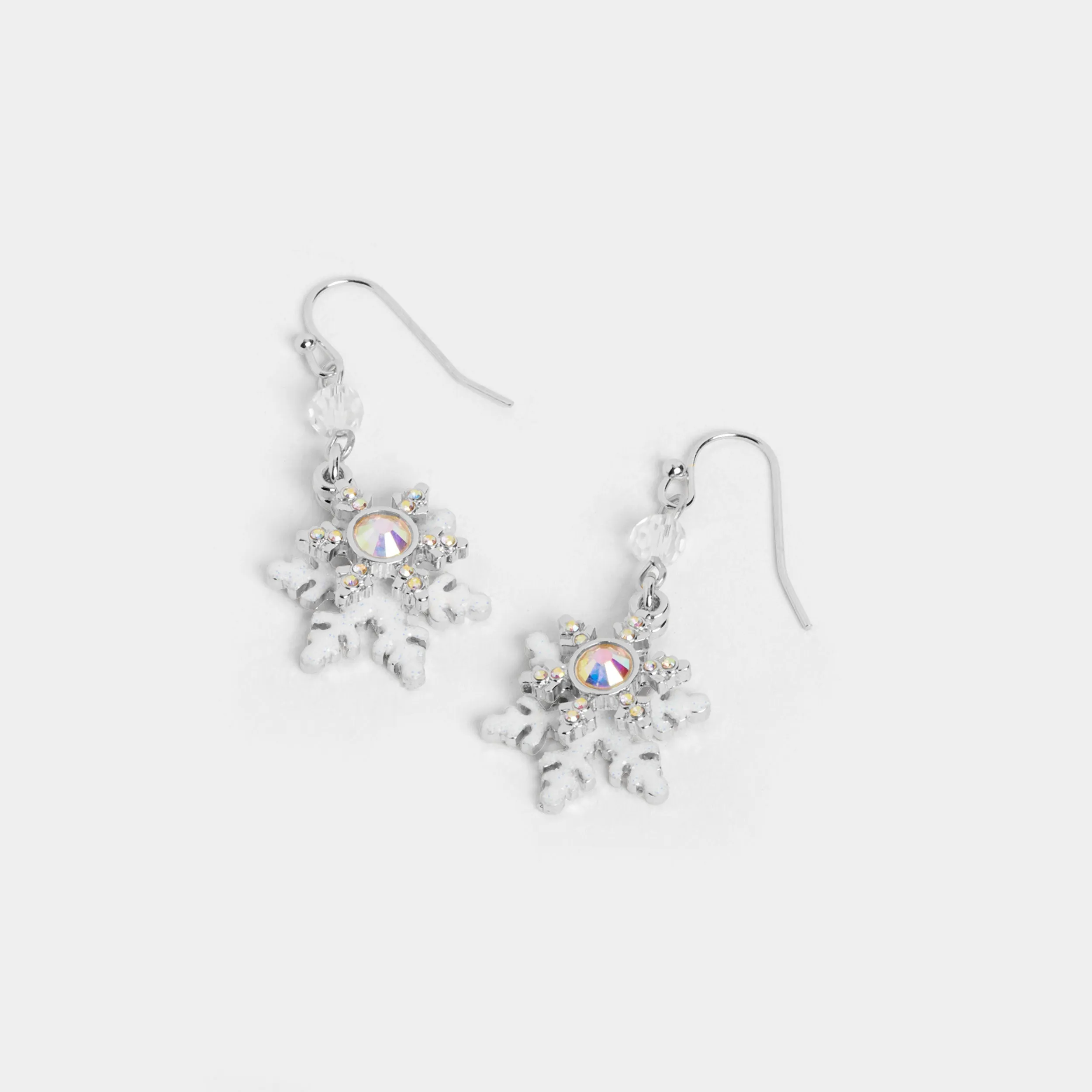 Dangling Snowflakes Earring - Silver