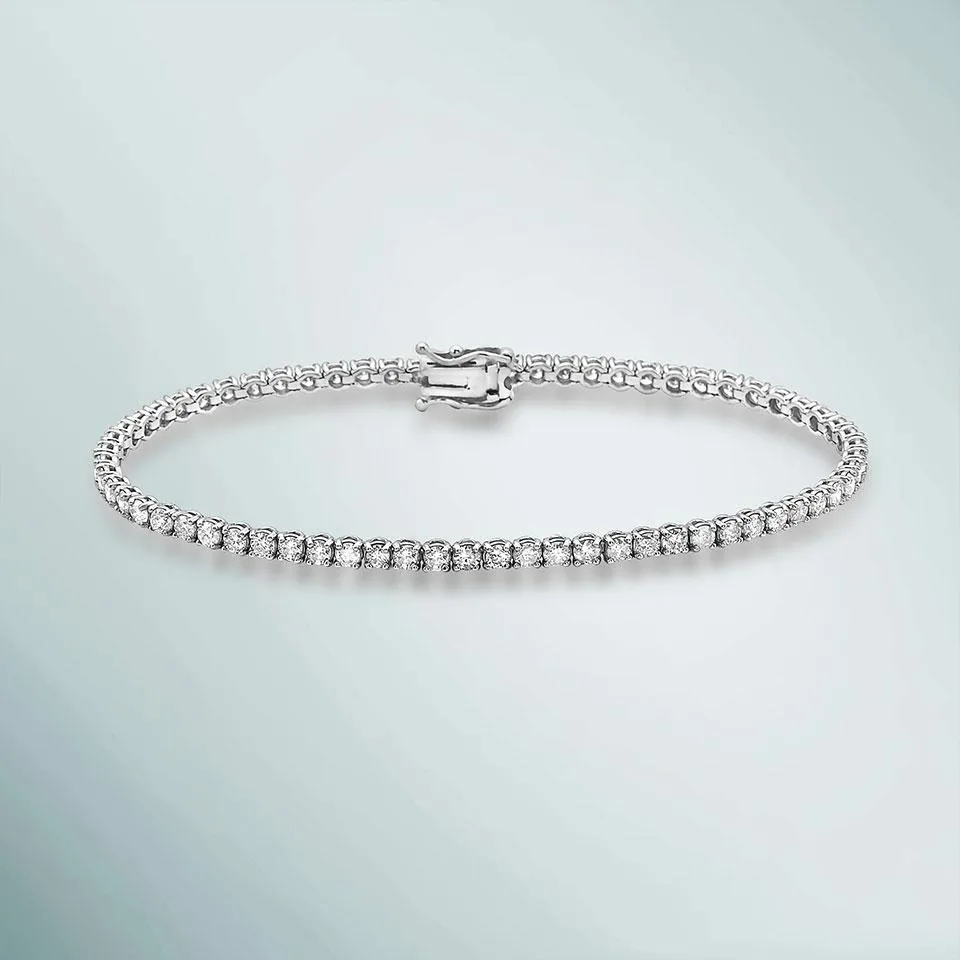 Diamond Tennis Bracelet (10.00 ct.) 4.00 mm 4-Prongs Setting in 14K Gold