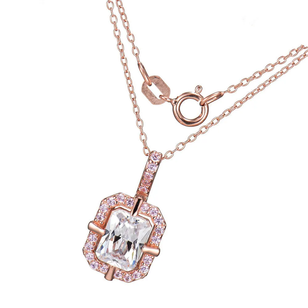 Diamondlite C.z Radiant Cut Pendant