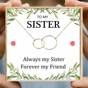 Double Circle Sister Necklace-Best Friend