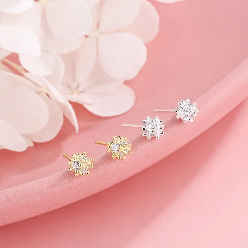 Earrings S925 Silver Starry Sky Full-Jeweled Stud Earrings