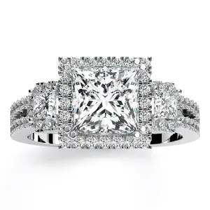 Erica - GIA Natural Princess Diamond Engagement Ring