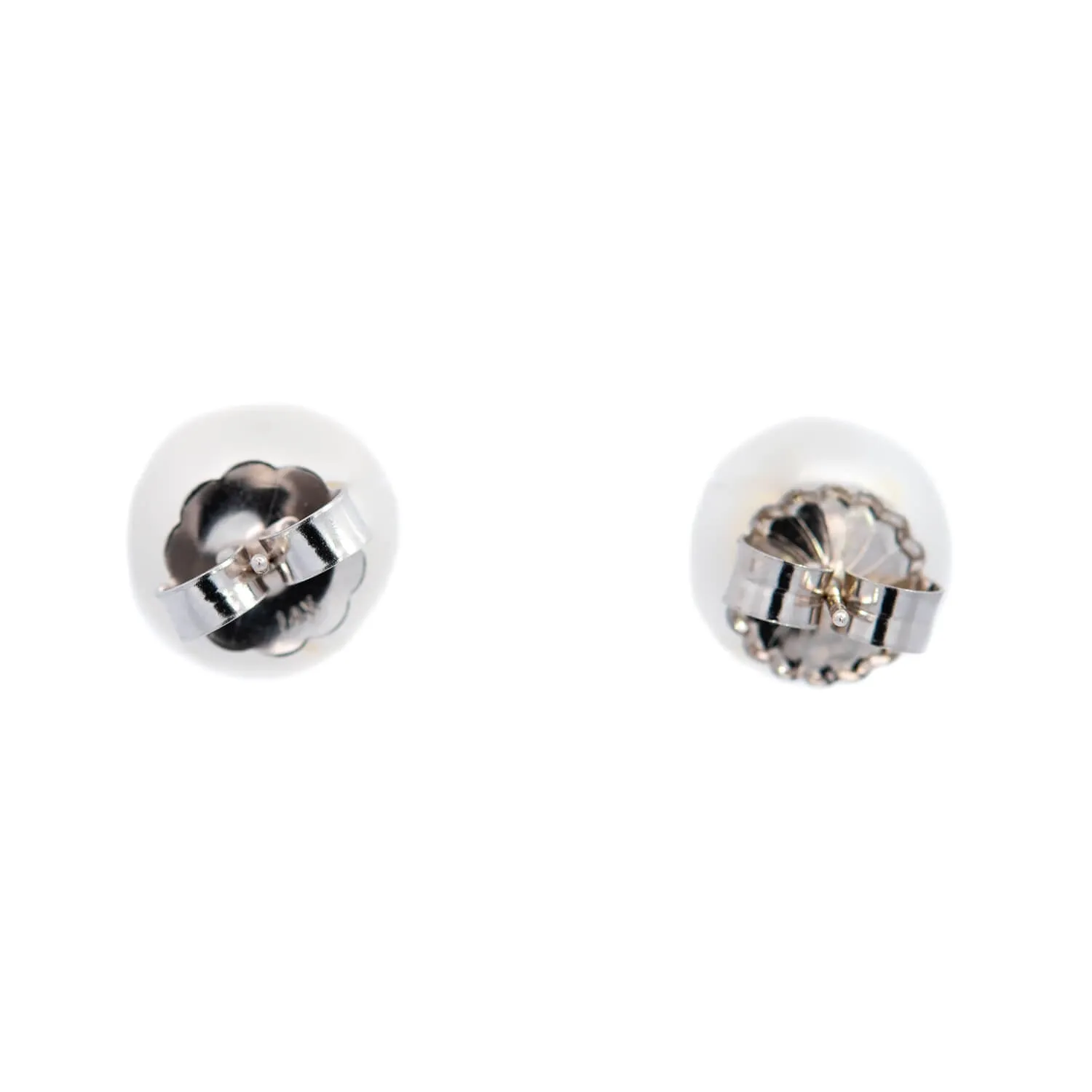 Estate 14kt Cultured Pearl Stud Earrings 13mm