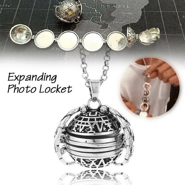 Expanding Photo Locket Necklace For Unisex Engravable Angel Wings Gift Jewelry Necklace Album Box