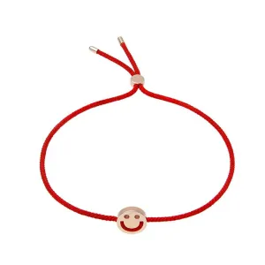 FRIENDS Happy Bracelet 18ct Rose Gold Red