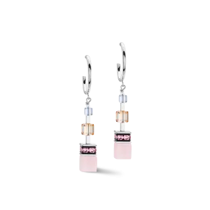 GeoCUBE® Precious Statement earrings silver-pastel