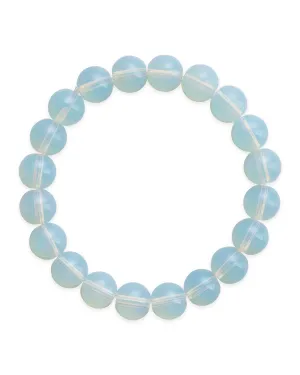 Glass Opal Beaded Stretch Bracelet