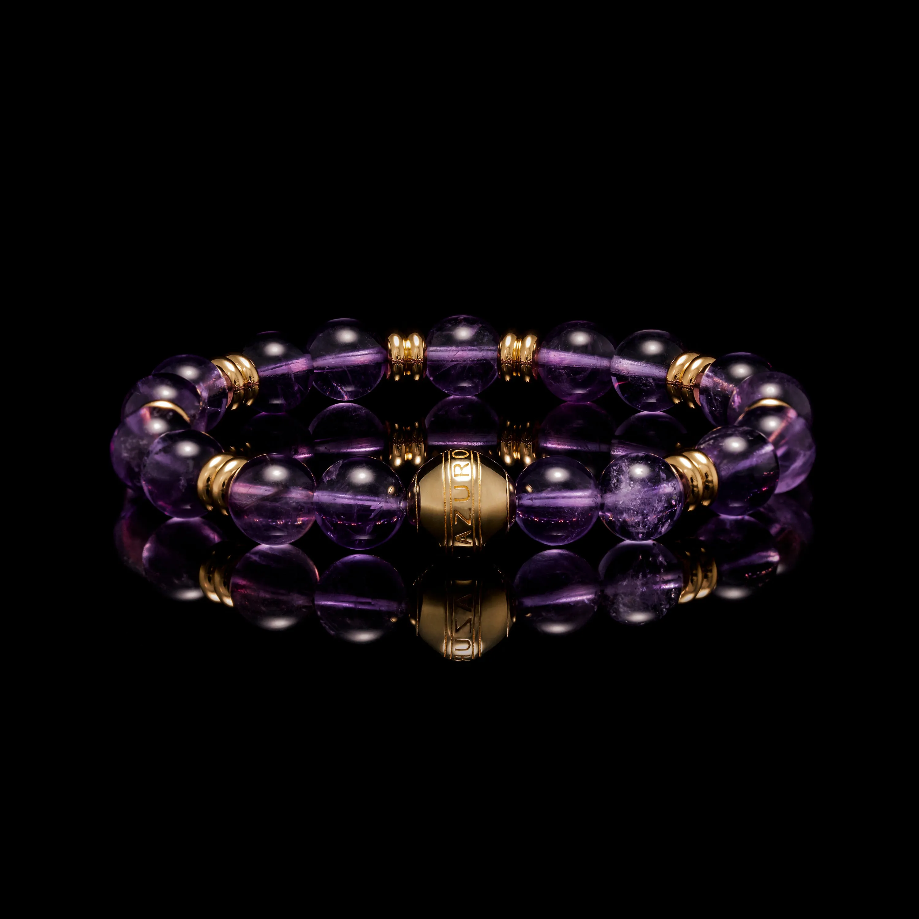 Gold Amethyst Chakra Bracelet | Gold Beaded Bracelet