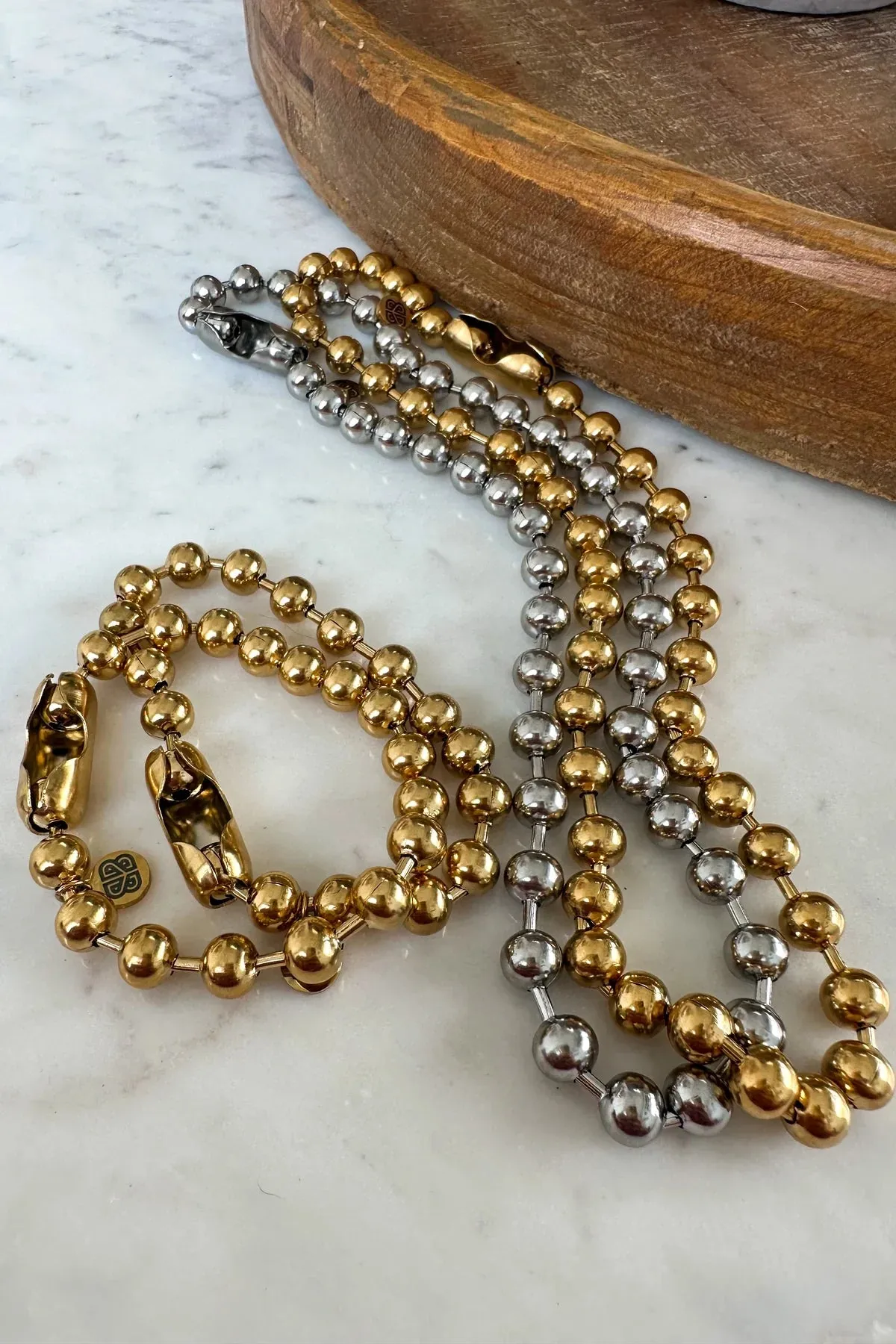 Gold Ball Chain Necklace